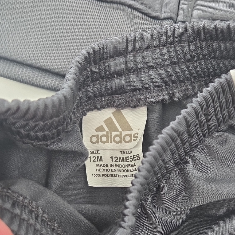 Adidas Kids Tracksuit - Dark Gray with White Stripes - Picture 13 of 15